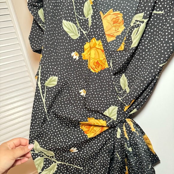 Floral Print Wrap Dress Boohoo - Picture 5 of 10